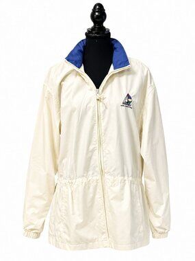 Northern Reflections Sailboat Print White Wind Breaker - M